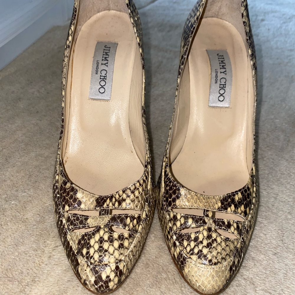 Jimmy Choo Snake Skin Heels